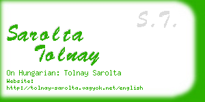 sarolta tolnay business card